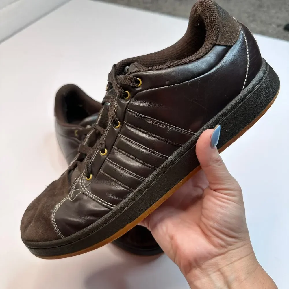 Adidas Brown Leather Dad Shoes